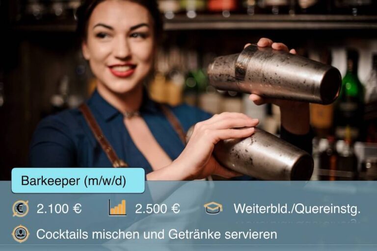 Barkeeper Bartender Barfrau Beruf Einstieg Jobs