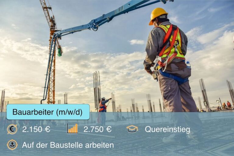 Bauarbeiter Bauhelfer Beruf Einstieg Jobs Stellen