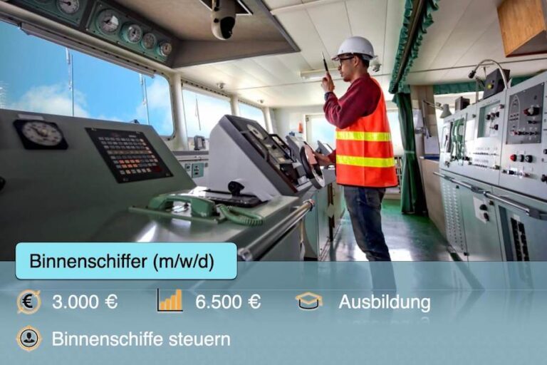 Binnenschiffer Beruf Steckbrief Profil