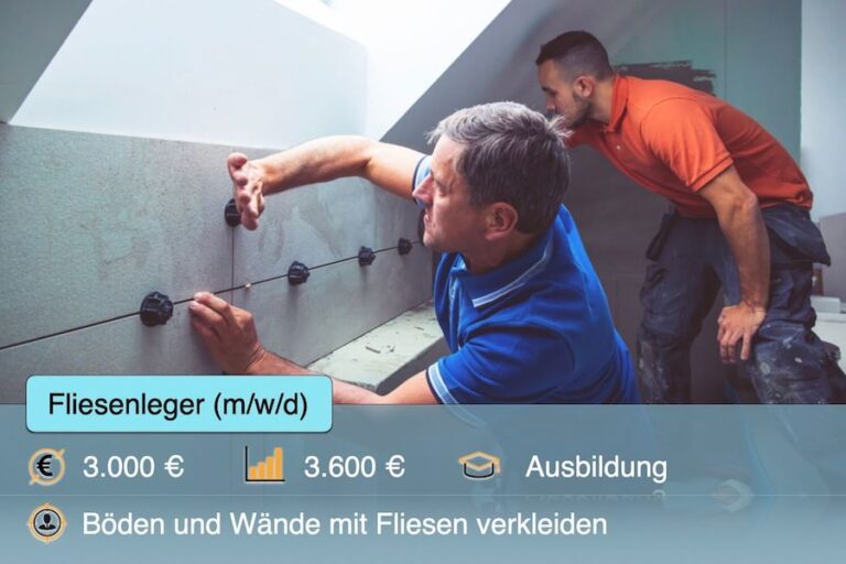 Fliesenleger Beruf Profil Steckbrief Ausbildung
