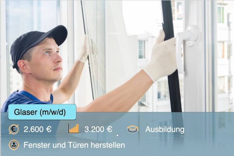 Glaser Beruf Profil Steckbrief Aufgaben Ausbildung