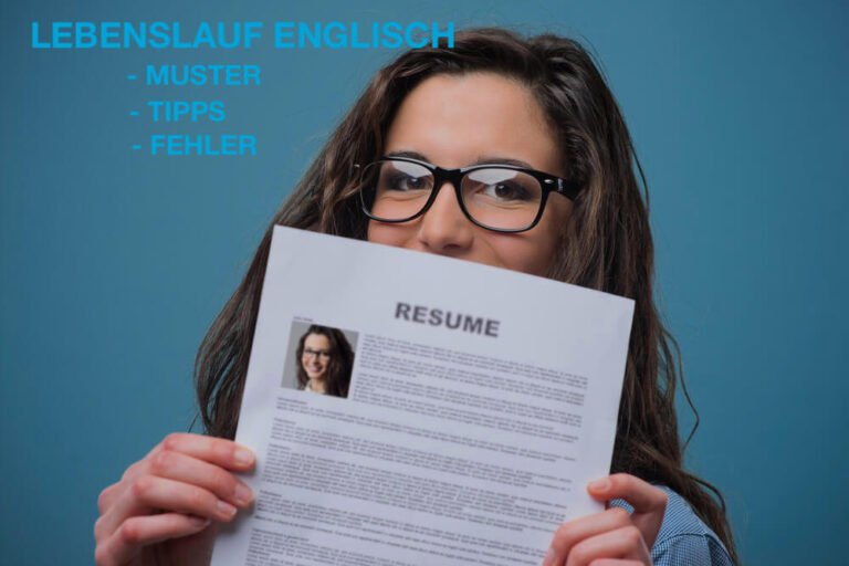 Lebenslauf Englisch CV Resume Aufbau Formulierungen