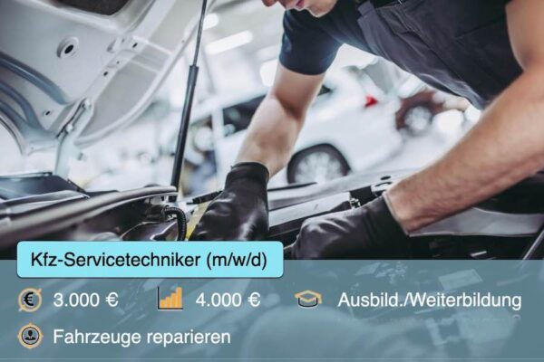 Kfz-Servicetechniker : Einstieg, Aufstieg, Einkommen